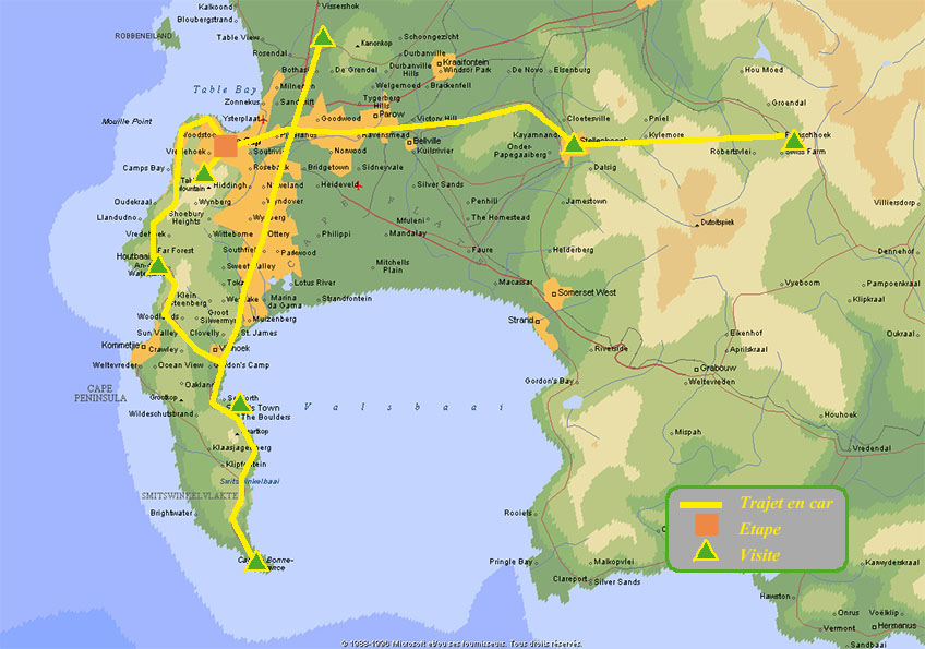 Visites depuis Le Cap